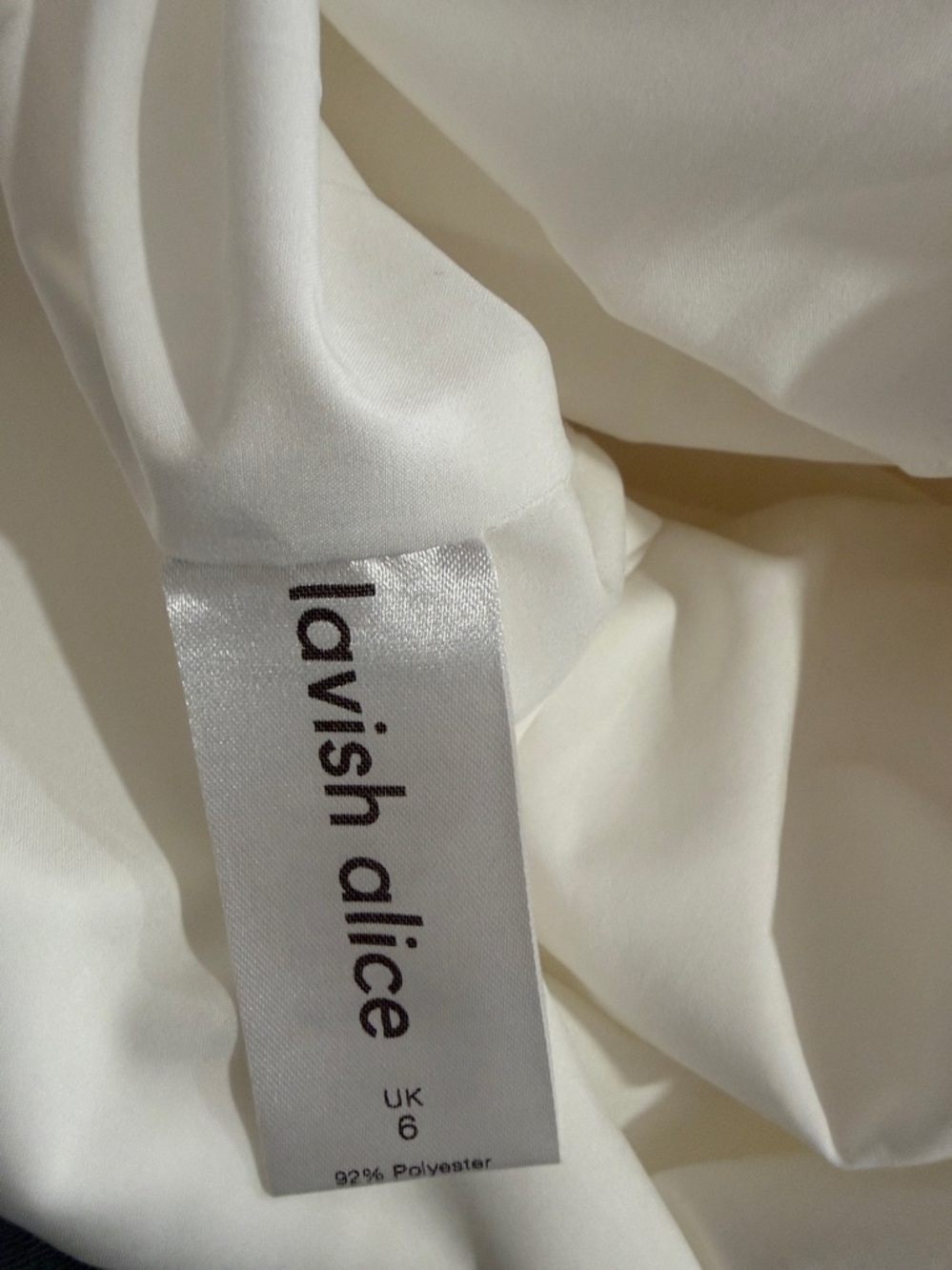 Lavish Alice Half Cape Capelet One Shoulder Wrap Sheath White Dress sz 2 - Picture 9 of 10